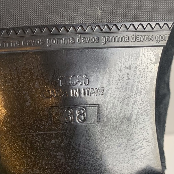 Scarpa d"Oro Black Suede Chelsea Boots With Rhinestones - Picture 8 of 9